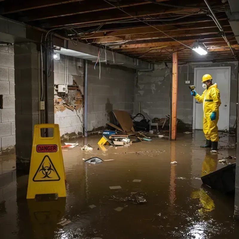 Flooded Basement Electrical Hazard in Radcliff, KY Property