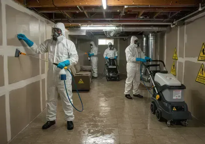 Basement Moisture Removal and Structural Drying process in Radcliff, KY